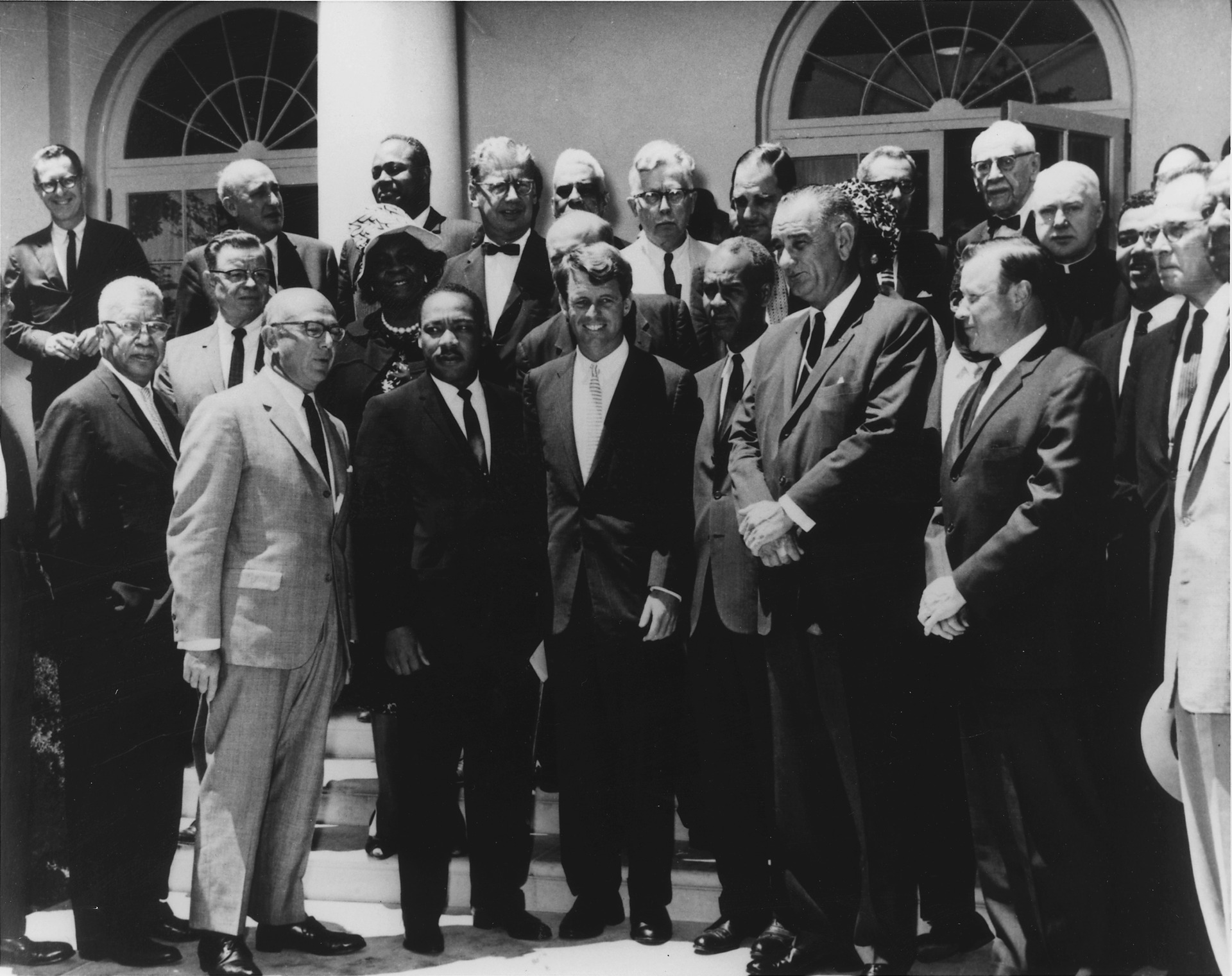 Vice President Lyndon B. Johnson and Attorney General Robert F. Kennedy with King, Benjamin Mays, and other civil rights leaders, June 22, 1963 J. U. Passion - Realtor, Writer, Preacher, Teacher