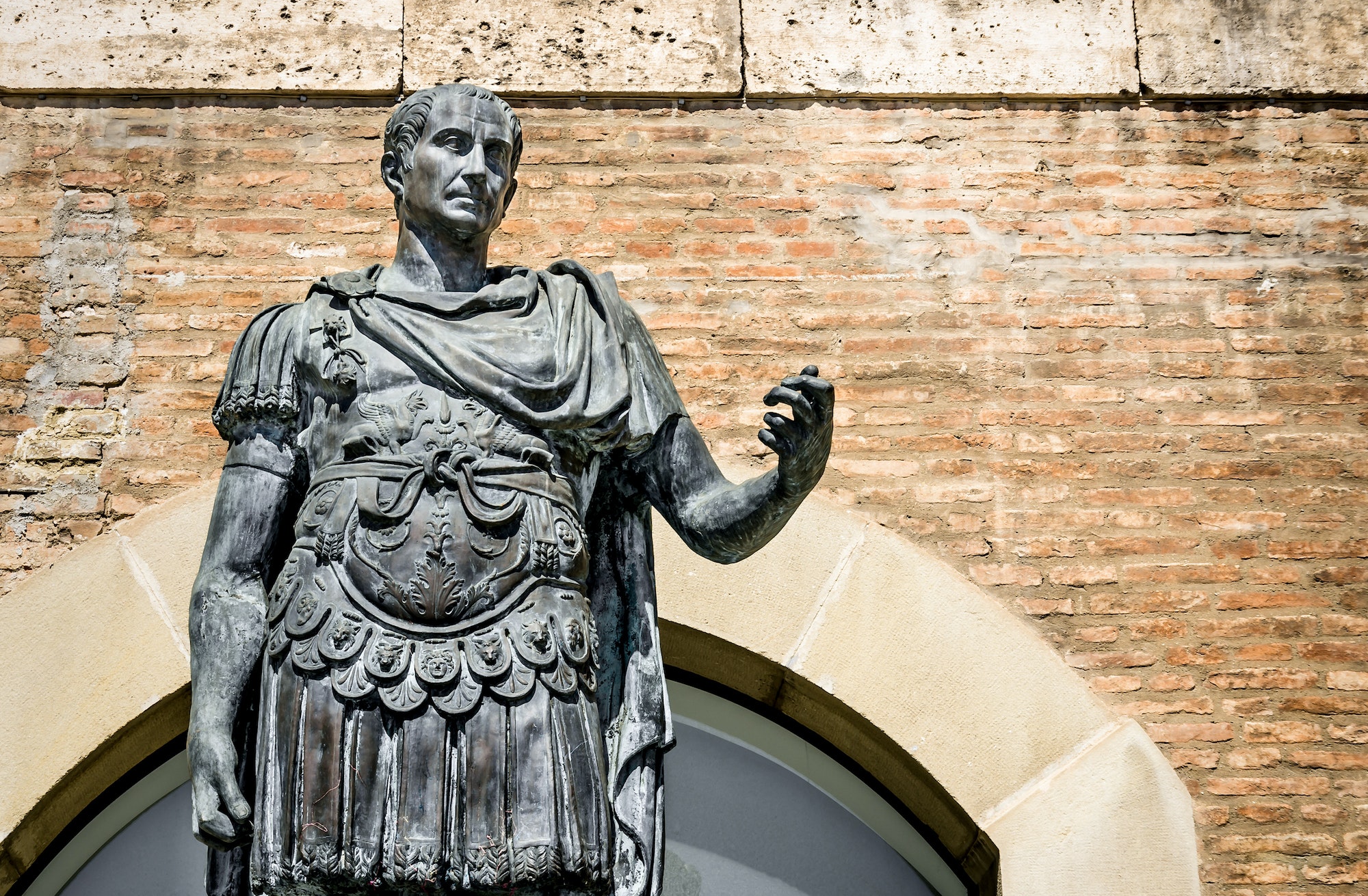 Statue of Gaius Julius Caesar in Rimini, Italy